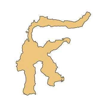 Map of Sulawesi Island Stock Illustration