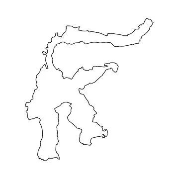 Map of Sulawesi Island Stock Illustration