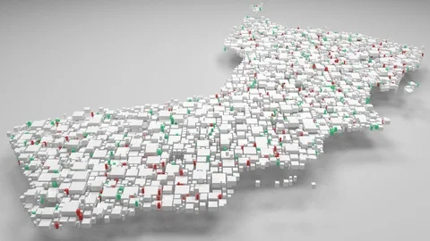 Map of Sultanate of Oman - Middle East Stock Footage 92186960