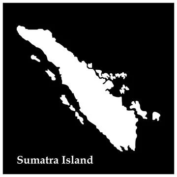 Map of Sumatra Island Stock Illustration
