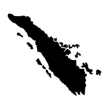 Map of Sumatra Island Stock Illustration