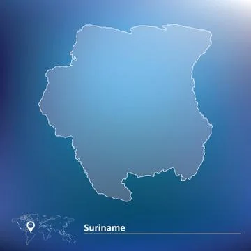 Map of Suriname Stock Illustration
