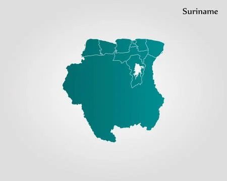 Map of Suriname Illustrazione stock