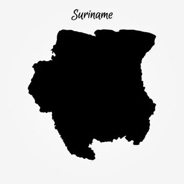 Map of Suriname Stock Illustration