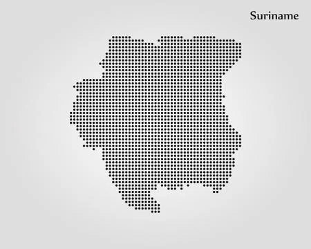 Map of Suriname. Vector illustration. World map Illustrazione stock