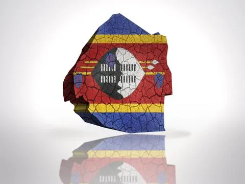 Map of swaziland Stock Illustration