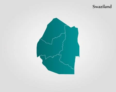 Map of Swaziland Stock Illustration