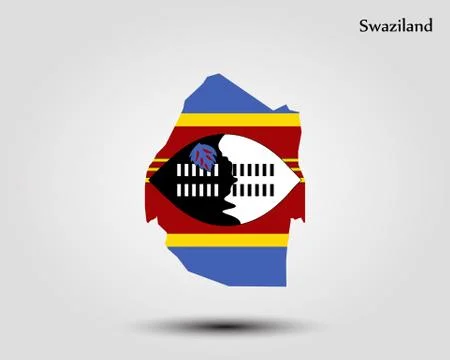 Map of Swaziland Stock Illustration