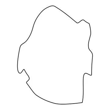 Map of Swaziland - outline Stock Illustration