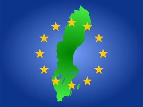 Map of sweden Stock Illustration