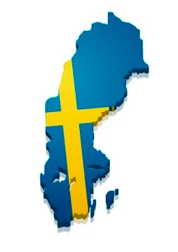 Map sweden Stock Illustration