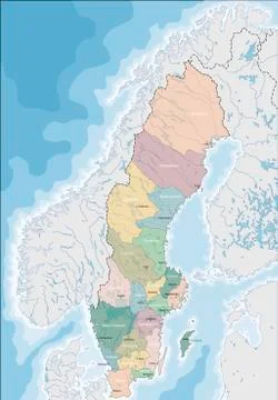 Map of Sweden Stock Illustration
