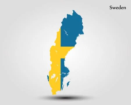 Map of Sweden Stock Illustration