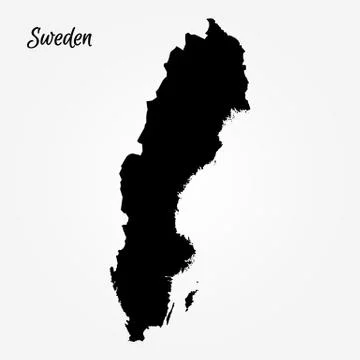 Map of Sweden Stock Illustration