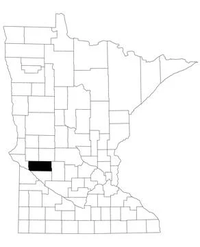 Map of swift County in Minnesota state on white background. single County m.. Stock Illustration
