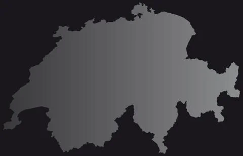 Map of switzerland with borders Stock Illustration
