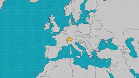 Map of Switzerland Stock Footage 295284158