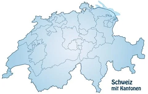 Map of switzerland Stock Illustration
