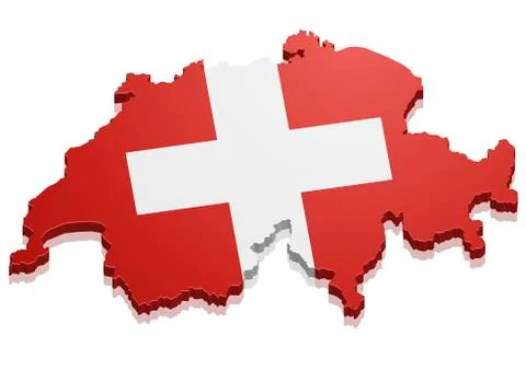 Map Switzerland Stock Illustration
