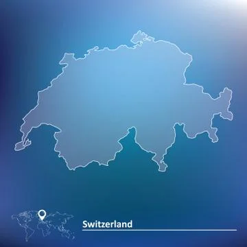 Map of Switzerland Stock Illustration