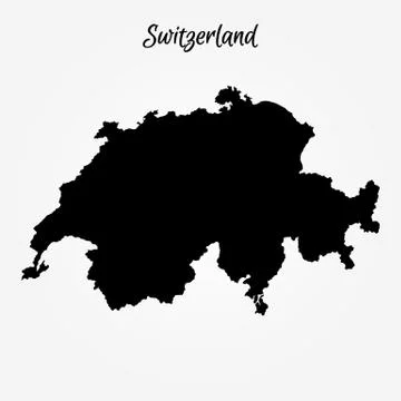 Map of Switzerland Stock Illustration