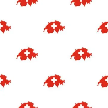 Map of Switzerland pattern seamless Illustrazione stock