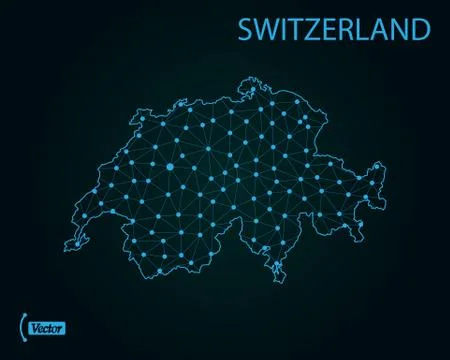 Map of Switzerland. Vector illustration. World map Stock Illustration