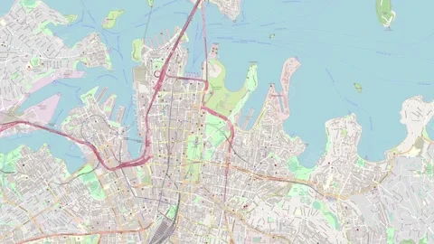 Map of Sydney in Australia 库存影片 168887289