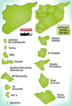 Map of syria Stock Illustration