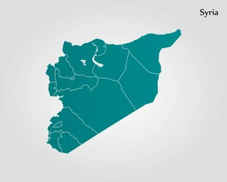 Map of Syria Stock Illustration