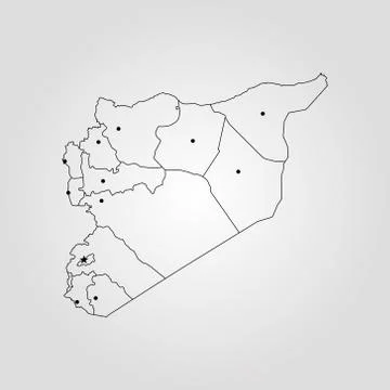 Map of Syria Stock Illustration