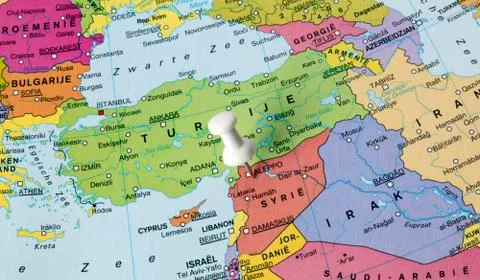 Map of Syria Stock Photos