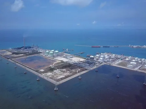 Map ta phut Industrail Estate, Rayong, Thailand Stock Footage 77442697