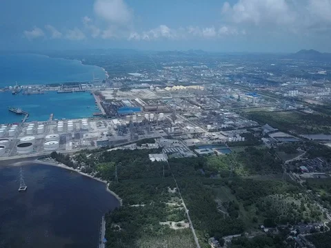 Map ta phut Industrail Estate, Rayong, Thailand Stock Footage 77442796