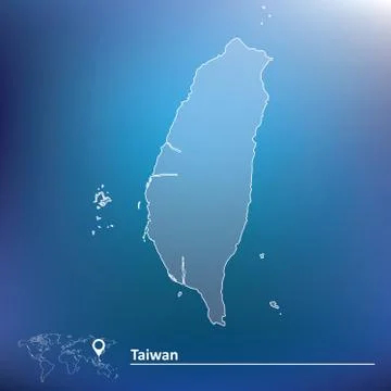 Map of Taiwan Stock Illustration