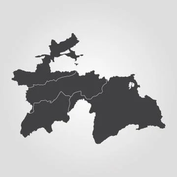 Map of Tajikistan Stock Illustration