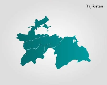 Map of Tajikistan Stock Illustration
