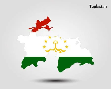 Map of Tajikistan Stock Illustration