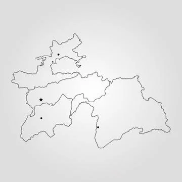 Map of Tajikistan Stock-Illustration
