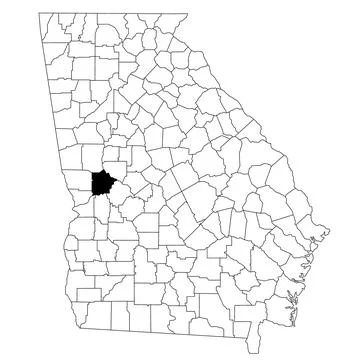 Map of Talbot County in Georgia state on white background. single County ma.. Stock Illustration