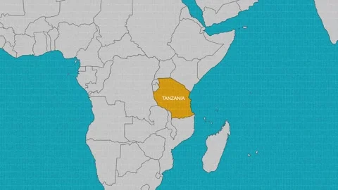 Map of Tanzania Stock Footage 294590494