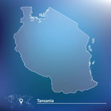 Map of Tanzania Stock Illustration