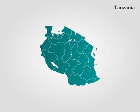 Map of Tanzania Stock Illustration