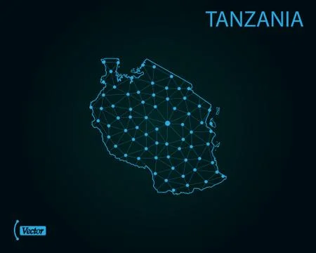 Map of Tanzania. Vector illustration. World map Illustrazione stock