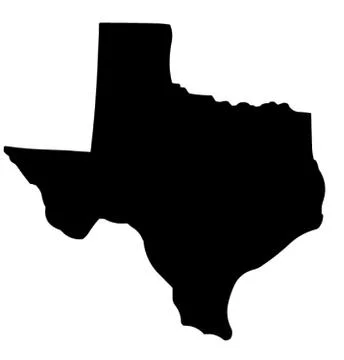 Map of Texas Stock Illustration