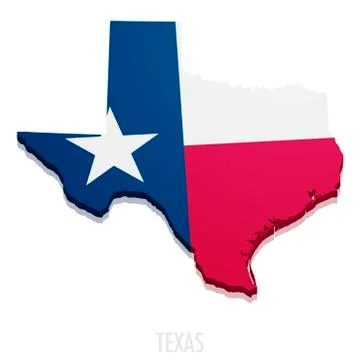 Map Texas Stock Illustration