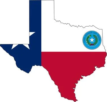 Map of Texas State USA Stock-Illustration