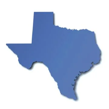 Map of Texas - USA Stock Illustration