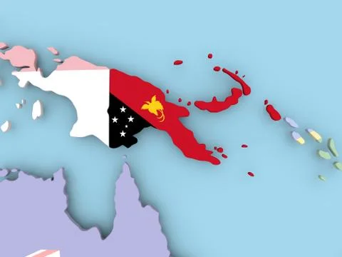 Map of Thailand with flag on globe Stock Illustration