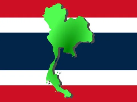 Map of thailand Stock Illustration